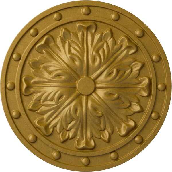 Ekena Millwork Foster Acanthus Leaf Ceiling Medallion (Canopies up to 2 1/4"), 20 1/2"OD x 1 1/2"P, Pharaohs Gold CM20FOPGS - main